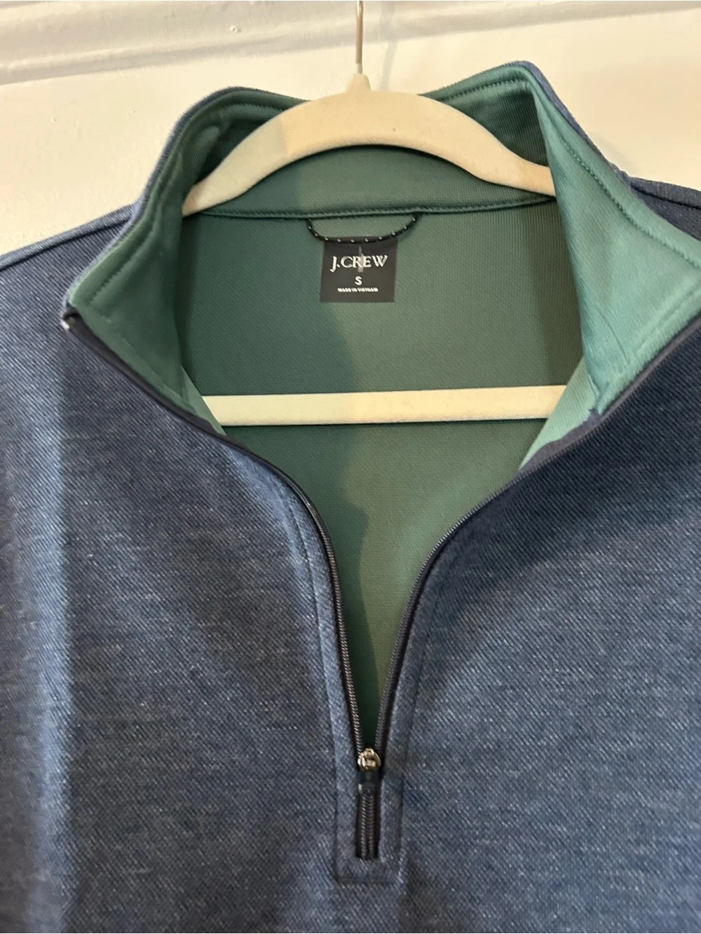 J. Crew Men’s Blue Quarter-Zip Sweater